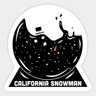 California Snowman Sticker